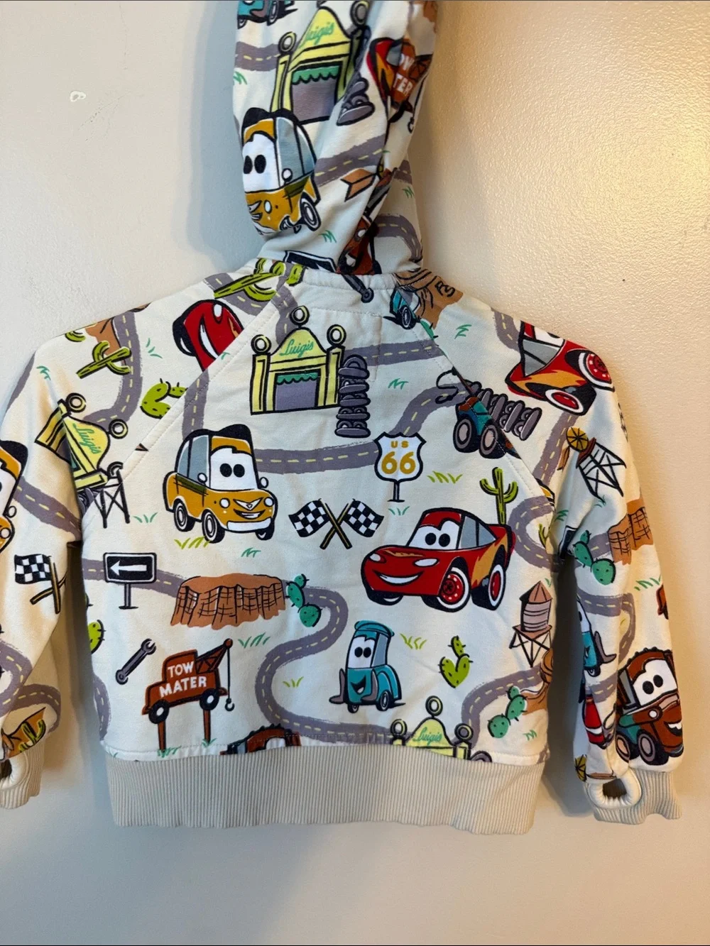 Little Sleepies Disney Pixar Radiator Springs Zip Hoodie Size 6-12 Months